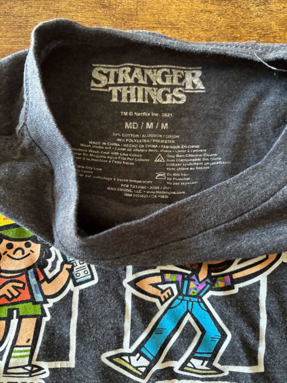 Stranger Things Kids Graphic Tee - White, Charcoal & Navy bundle - Picture 3 of 7